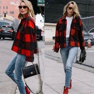 Anine Bing Bobbi Flannel Jacket - Classic Style - Size S